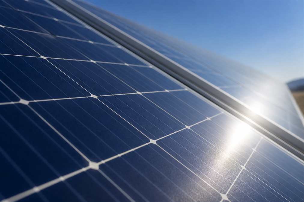 Painéis solares instalados com ângulo de inclinação ideal